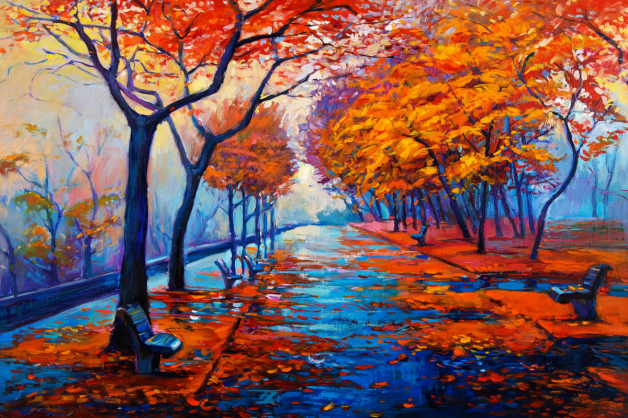 Buy Landscapes wall murals & wallpaper Pictorial art Autumn After Rain Art. No: 10000018090