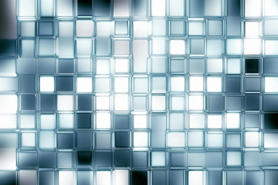 Abstract Art Decor for your Home Glass White-Blue Squares Art. No: 10000006988