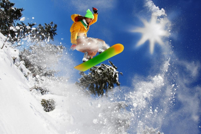 Sport Art & Photo Prints Decor Snowboarder in Orange Clothes Art. No: 10000006083
