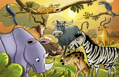 Nursury Kids Art & Photo Prints Decor Wild animals Art. No: 10000015312