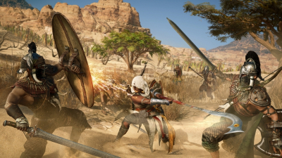 Video Games ART & Photo Prints Posters or Canvas Art Assassin's Creed Origins Battles Warriors Swords Art. No: 10000008112