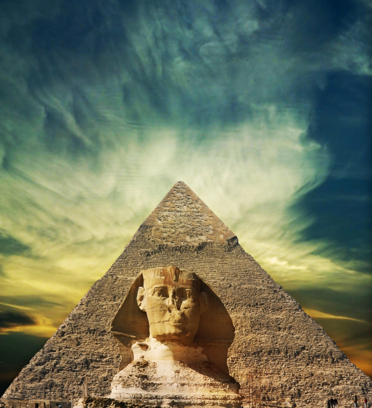 World of Animals wall murals & wallpaper Architecture Sphinx Pyramid Cloud Art. No: 10000008848